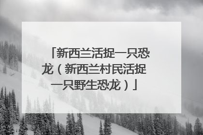 新西兰活捉一只恐龙(新西兰村民活捉一只野生恐龙)
