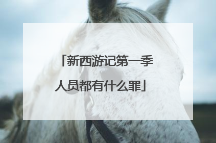 新西游记第一季人员都有什么罪