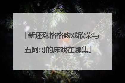 新还珠格格吻戏欣荣与五阿哥的床戏在哪集