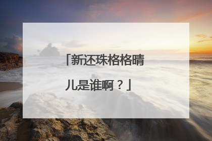 新还珠格格晴儿是谁啊？