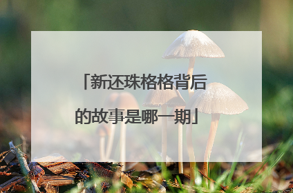 新还珠格格背后的故事是哪一期