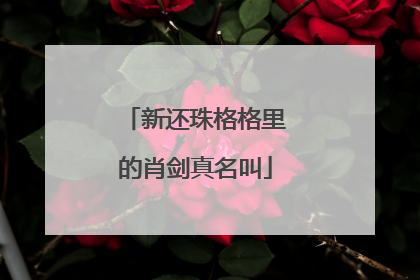 新还珠格格里的肖剑真名叫