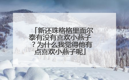 新还珠格格里面尔泰有没有喜欢小燕子？为什么我觉得他有点喜欢小燕子呢