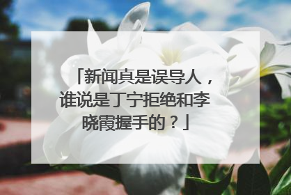 新闻真是误导人,谁说是丁宁拒绝和李晓霞握手的?