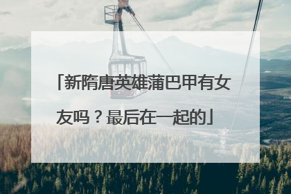 新隋唐英雄蒲巴甲有女友吗？最后在一起的