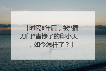 时隔8年后,被“插刀门”害惨了的印小天,如今怎样了?