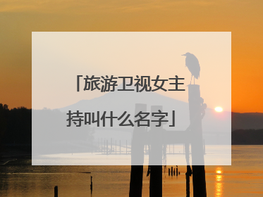 旅游卫视女主持叫什么名字