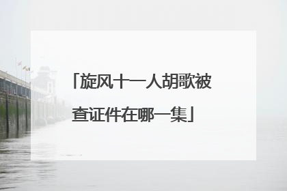 旋风十一人胡歌被查证件在哪一集