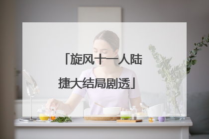 旋风十一人陆捷大结局剧透