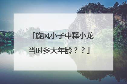 旋风小子中释小龙当时多大年龄??