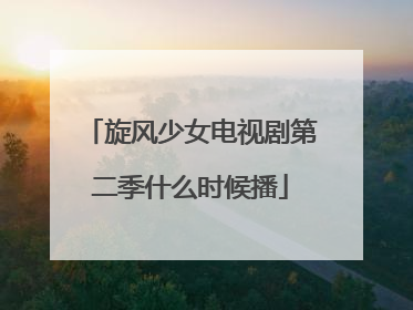 旋风少女电视剧第二季什么时候播