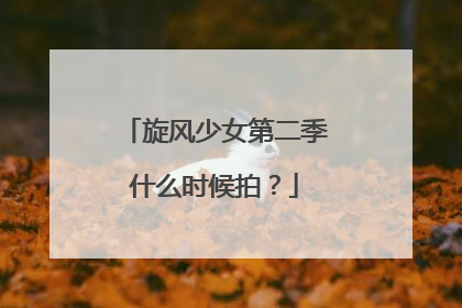 旋风少女第二季什么时候拍?