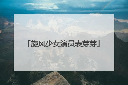 旋风少女演员表芽芽