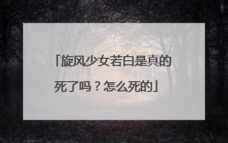 旋风少女若白是真的死了吗？怎么死的