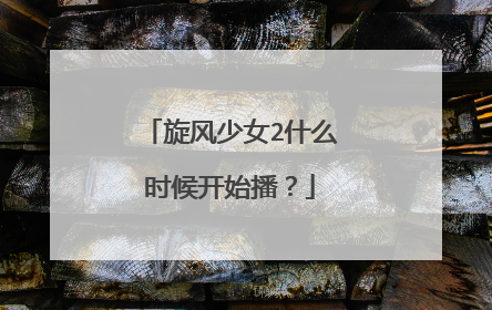 旋风少女2什么时候开始播？