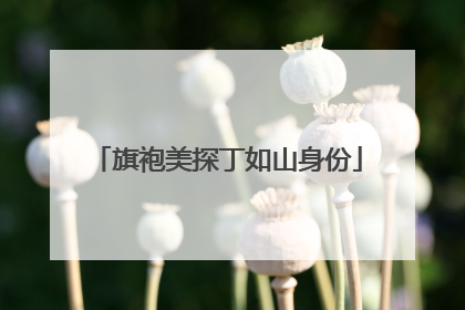 旗袍美探丁如山身份