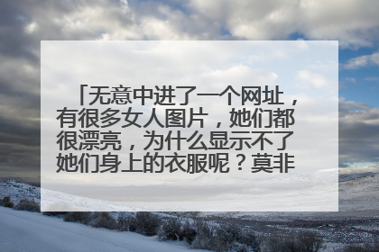 无意中进了一个网址，有很多女人图片，她们都很漂亮，为什么显示不了她们身上的衣服呢？莫非显示器坏了？