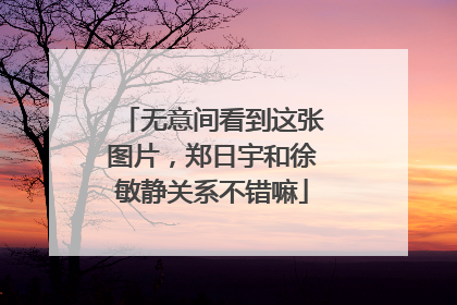 无意间看到这张图片,郑日宇和徐敏静关系不错嘛