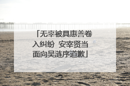 无辜被具惠善卷入纠纷 安宰贤当面向吴涟序道歉