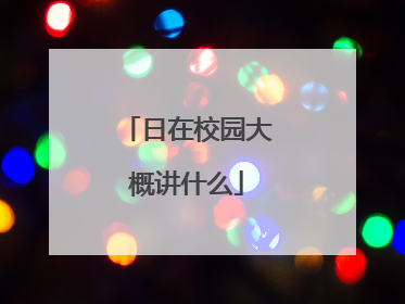 日在校园大概讲什么