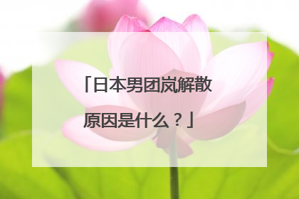 日本男团岚解散原因是什么？