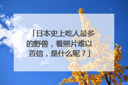 日本史上吃人最多的野兽，看照片难以置信，是什么呢？