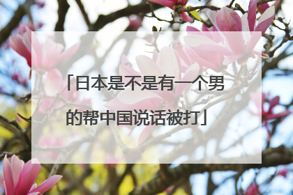 日本是不是有一个男的帮中国说话被打