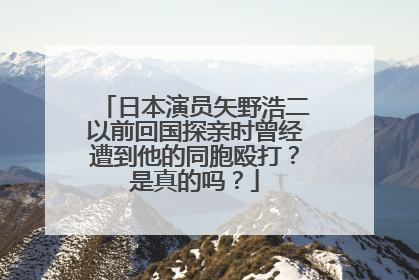 日本演员矢野浩二以前回国探亲时曾经遭到他的同胞殴打？是真的吗？