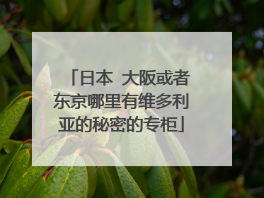 日本 大阪或者东京哪里有维多利亚的秘密的专柜