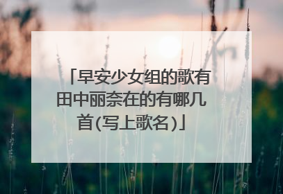 早安少女组的歌有田中丽奈在的有哪几首(写上歌名)