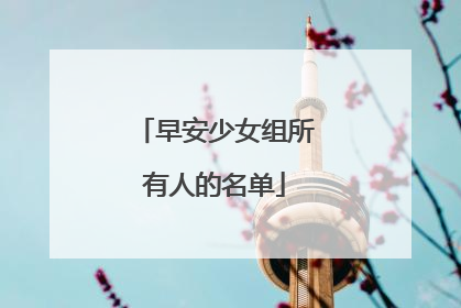 早安少女组所有人的名单