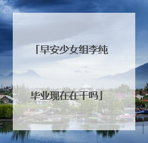 早安少女组李纯毕业现在在干吗