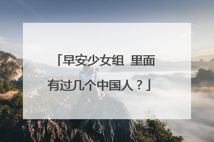 早安少女组 里面有过几个中国人？