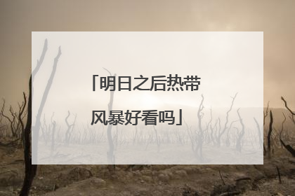 明日之后热带风暴好看吗