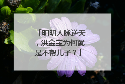 明明人脉逆天，洪金宝为何就是不帮儿子？