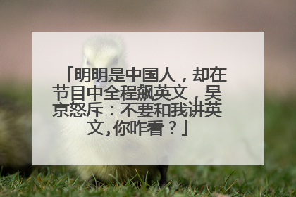 明明是中国人,却在节目中全程飙英文,吴京怒斥:不要和我讲英文,你咋看?