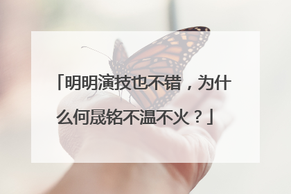 明明演技也不错,为什么何晟铭不温不火?