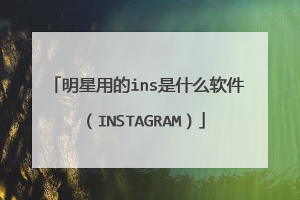 明星用的ins是什么软件（INSTAGRAM）