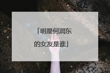 明星何润东的女友是谁