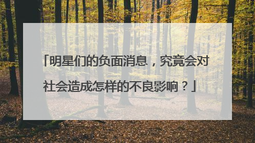 明星们的负面消息,究竟会对社会造成怎样的不良影响?