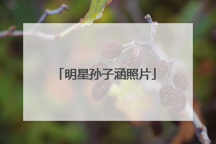 明星孙子涵照片