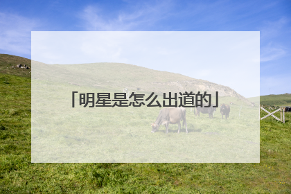 明星是怎么出道的