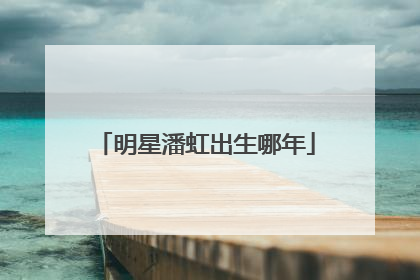 明星潘虹出生哪年