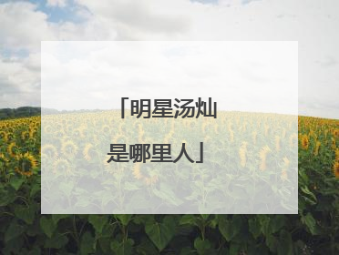 明星汤灿是哪里人