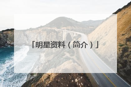 明星资料（简介）