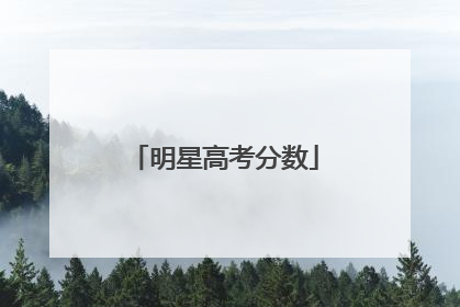 明星高考分数