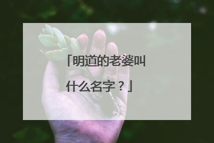 明道的老婆叫什么名字？