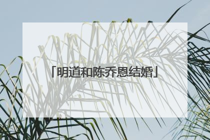 明道和陈乔恩结婚