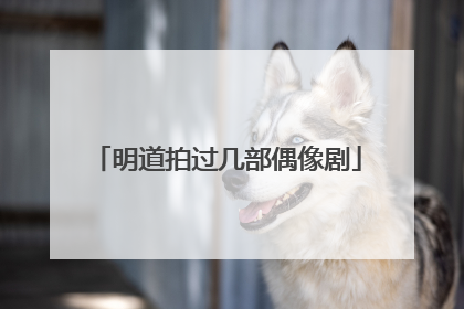 明道拍过几部偶像剧