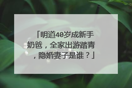 明道40岁成新手奶爸,全家出游踏青,隐婚妻子是谁?